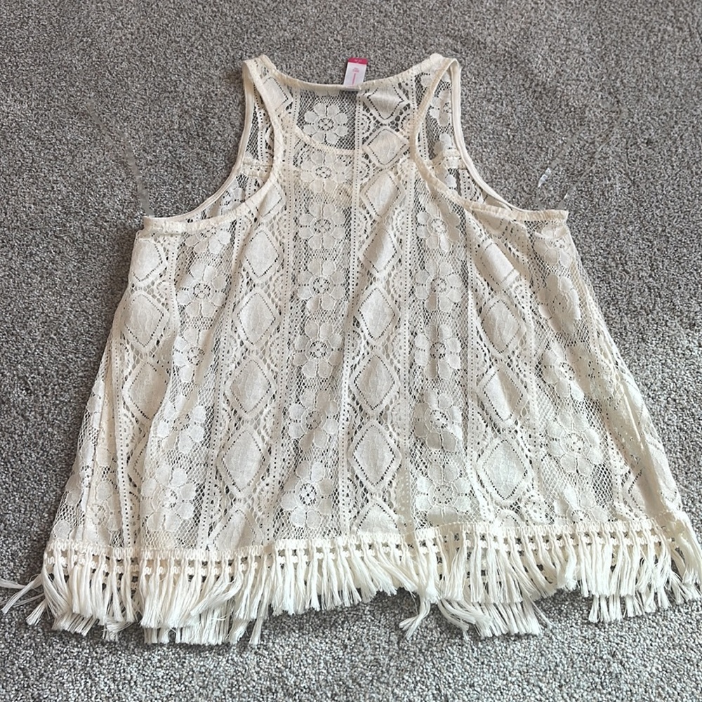 Lace Racerback Tank Top - Picture 4 of 7